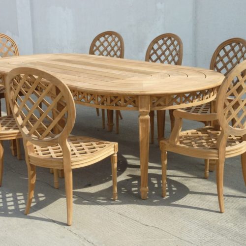 Teak Josephine Table and Chairs